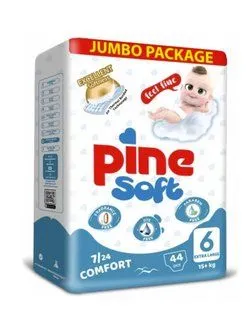 Подгузники Pine Soft Extra Large 44 шт. Размер 6 для детей от 15 кг.