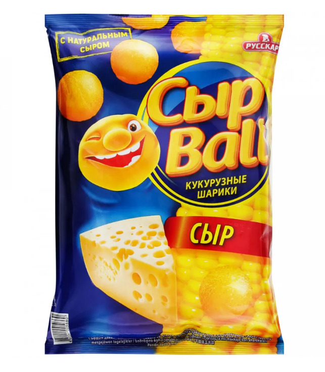 Кукурузные шарики СырBall с натуральным сыром, 45 г
