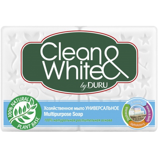 Универсальное хозяйственное мыло DURU Clean & White, 120 грамм