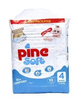 Подгузники Pine Soft Maxi размер 4, 72 штуки, для детей от 7 до 14 кг