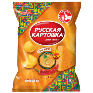 Чипсы Русская Картошка со вкусом сыра Начо 50 грамм