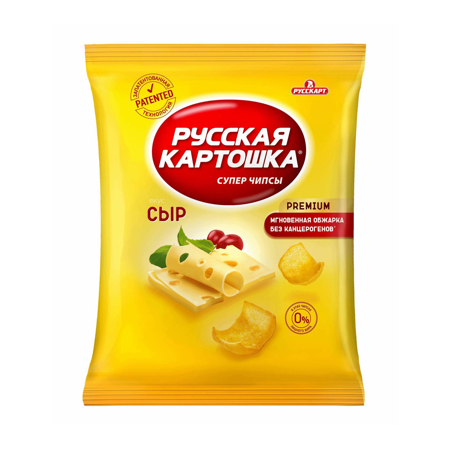 Чипсы Русская Картошка со вкусом сыра, 140 грамм