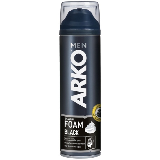 Пена для бритья Arko Men Black с активированным углем, 200 мл