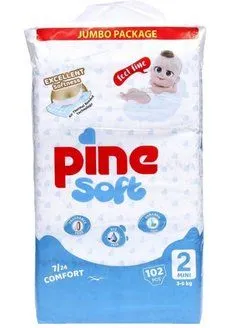 Подгузники Pine Soft размер 2 (3 6 кг) 102 штуки в упаковке