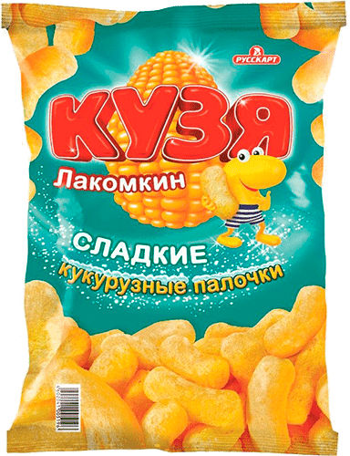 Кукурузные палочки Кузя Лакомкин с сахарной пудрой, 100 г