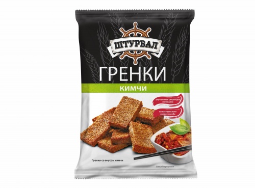 Ржаные гренки со вкусом кимчи, 100 грамм