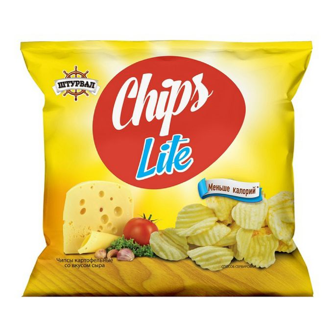 Овальные чипсы CHIPS Lite со вкусом сыра, 20 грамм