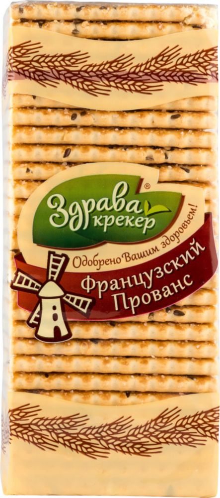Крекер Здрава Французский Прованс с семенами льна, 200 грамм
