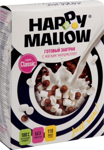 Готовый завтрак Happy Mallow с мягким маршмеллоу, 240 грамм