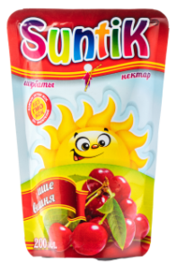 Нектар вишневый Suntik с массовой долей сока 50% в упаковке 200 мл