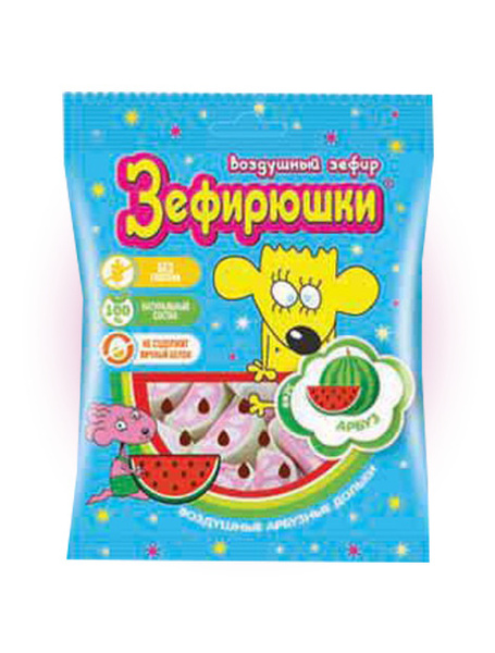 Воздушный зефир ЗЕФИРЮШКИ со вкусом арбуза, 40 г