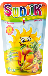 Мультифруктовый нектар Suntik с содержанием сока 50%, 200 мл