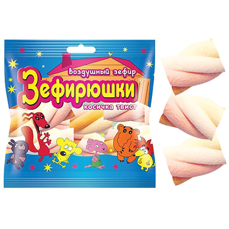 Воздушный зефир Зефирюшки Косичка Твист 40 г