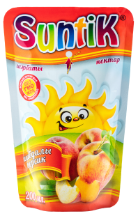 Нектар из персиков Suntik с массовой долей сока 50% в упаковке 200 мл