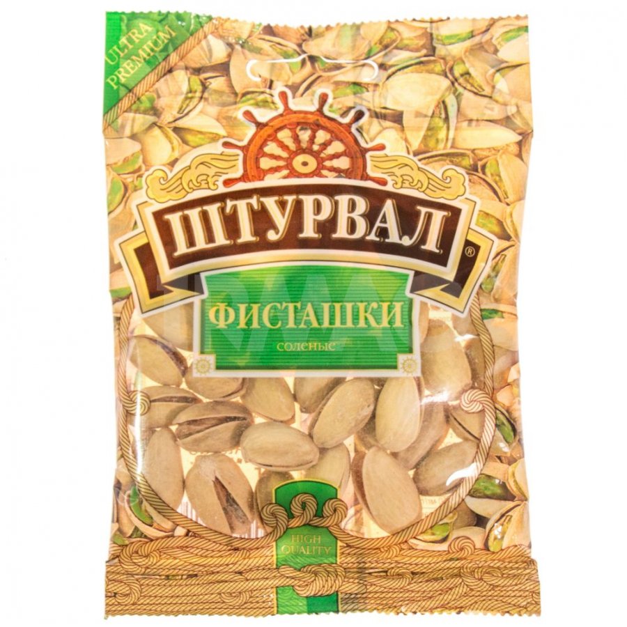 Соленые фисташки Штурвал в скорлупе 90 грамм