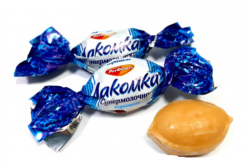 Карамель неглазированная Лакомка Супермолочная с молочно желейной начинкой, 1000 гр