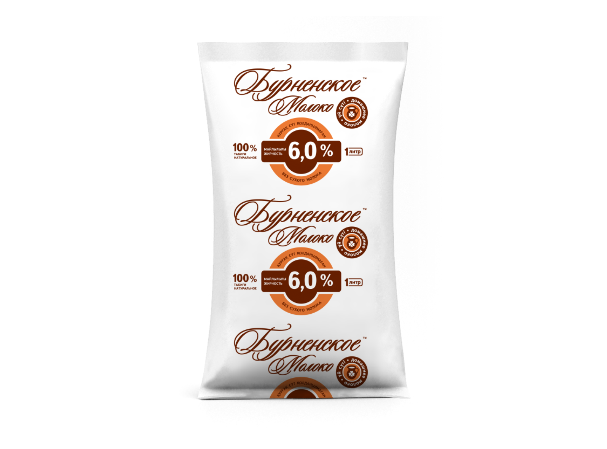 Цельное молоко Бурненское 6% жирности, упаковка 0,9 л, Tetra Fino Aseptic, 12 штук