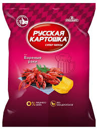 Чипсы Русская картошка со вкусом вареных раков 140 г 9 упаковок