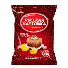 Чипсы Русская картошка со вкусом холодца с хреном 105 г, 10 штук