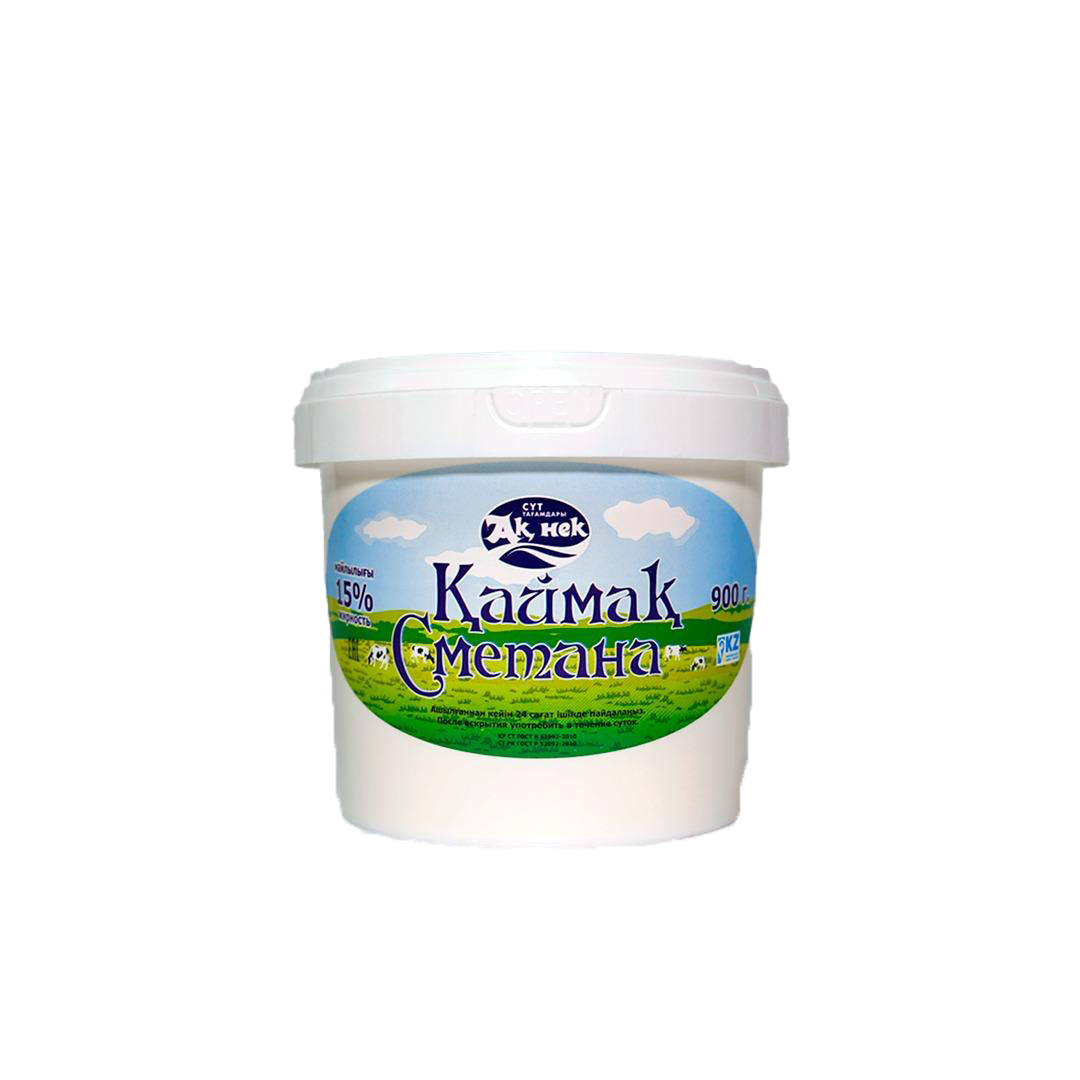 Сметана 15% Ак Нек 900 грамм в ведре