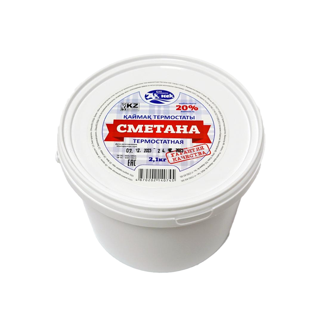 Сметана Каймак 20% Ак Нек жирности 2.1 кг
