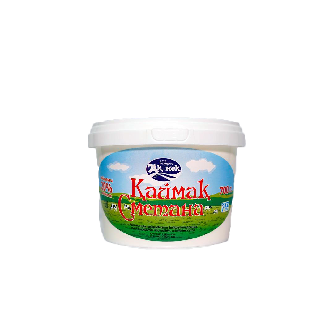 Сметана 20% Ак Нек 700 грамм в ведре