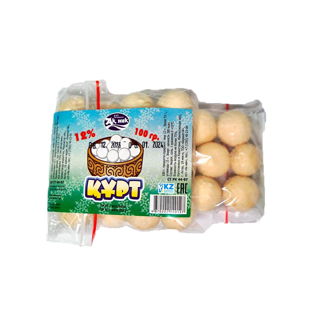 Творожный сыр Курт из пастеризованного молока Ак Нек 100 грамм