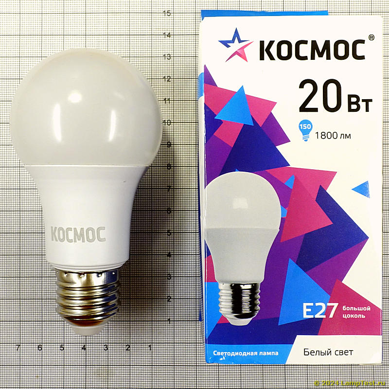 Светодиодная лампа КОСМОС A60 20W E27 4500K