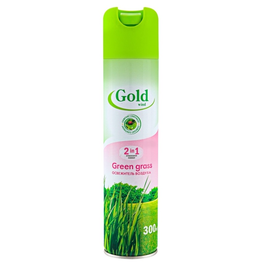освежитель воздуха gold wind green grass 300мл