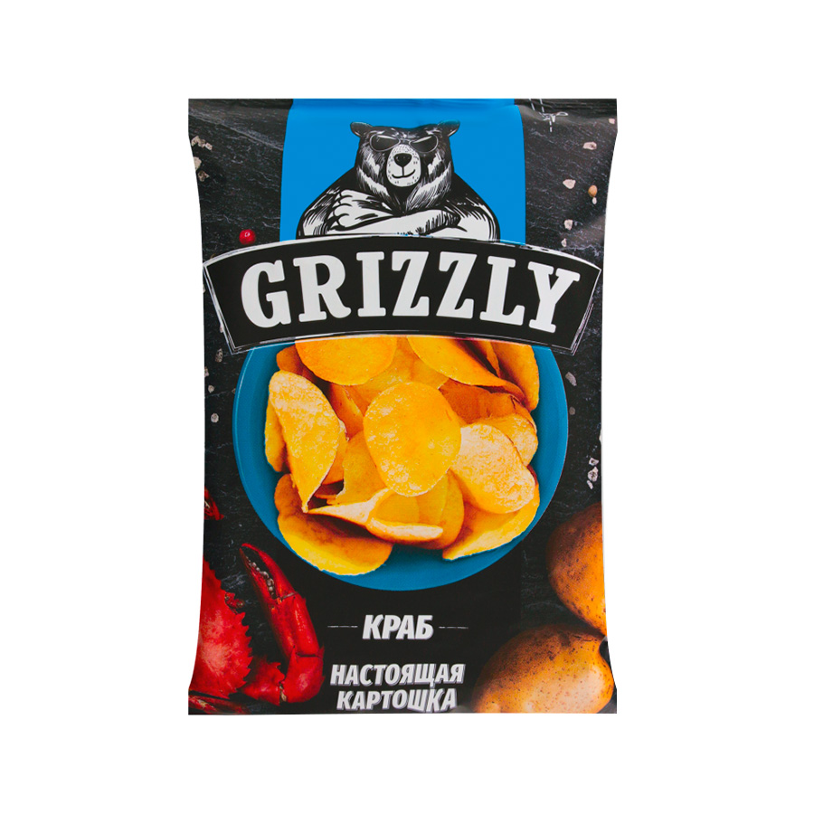 Чипсы Grizzly со вкусом краба 55 г