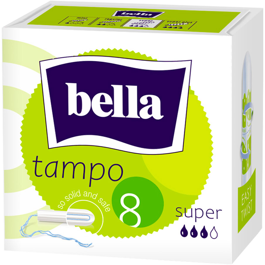 Тампоны без аппликатора Bella Tampo Super, упаковка 8 штук