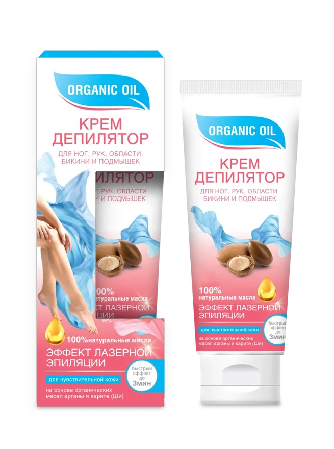 Крем для депиляции Organic Oil для чувствительной кожи 100 мл