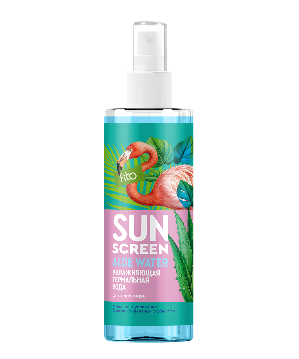 Термальная вода Sun Screen Увлажняющая с алоэ вера и гидролатом бамбука, 190 мл