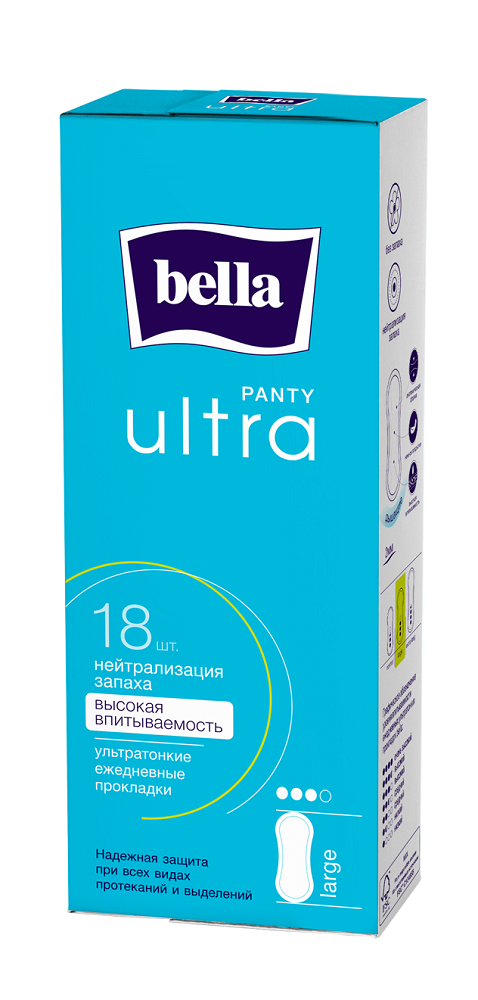 Ежедневные женские прокладки Bella Panty Ultra Large, 18 шт.