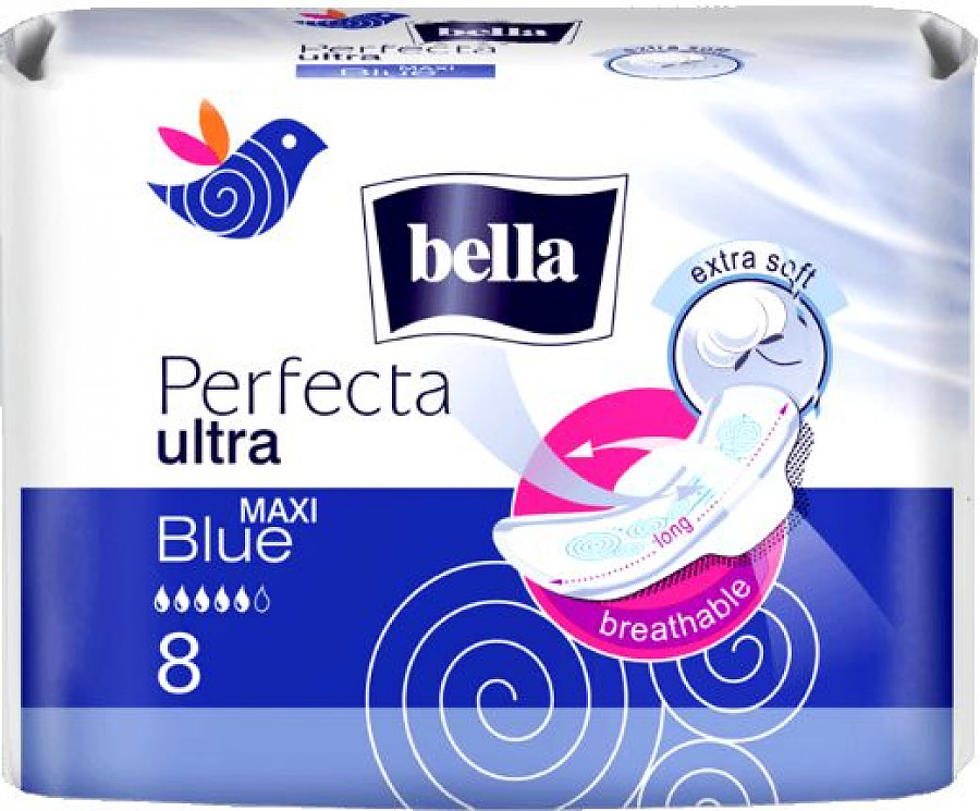 Ультратонкие дышащие прокладки с крылышками Perfecta Ultra Maxi 8 штук