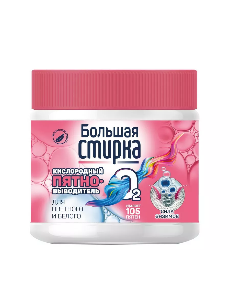 пятновыводитель на основе активного кислорода бс, 250 г, банка