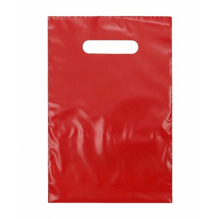 Полиэтиленовый пакет красного цвета 430x405 мм 0,05 мм толщиной