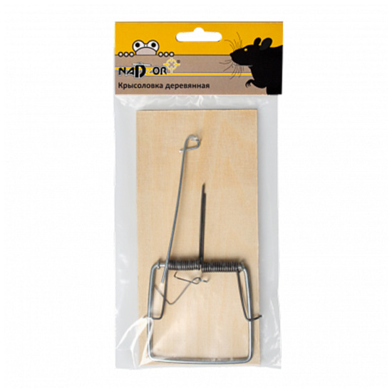 Деревянная крысоловка Домовой с четырьмя ловчими механизмами