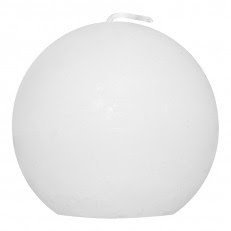 Свеча шар зефирка белая 70x70 мм 200 г 12 штук в упаковке