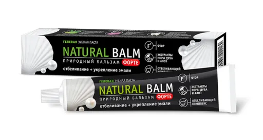 Природный бальзам NATURAL BALM ФОРТЕ для отбеливания и укрепления эмали, 100 г