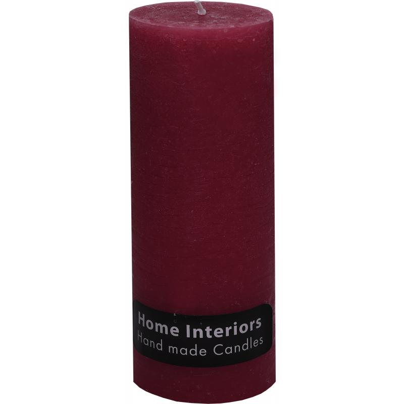 Столовая свеча бордового цвета весом 425 грамм размером 60х190 мм