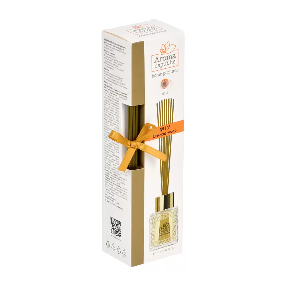 Ароматический диффузор AROMA в стеклянном флаконе 30 мл, №17 Апельсиновое дерево