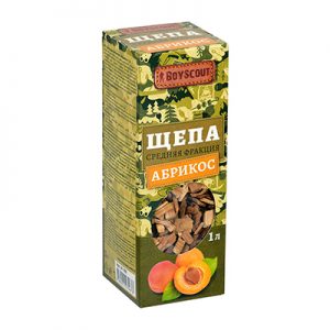 Щепа для копчения Boyscout с ароматом абрикоса, 1 л