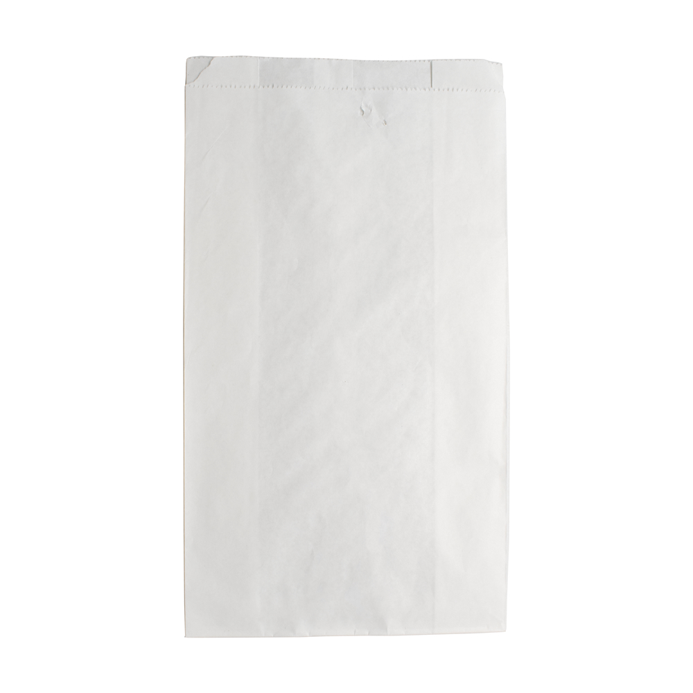 Пакет бумажный жиростойкий белый 250x140x60 мм, упаковка 2500 штук