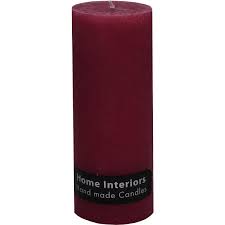 Столбиковая свеча бордового цвета 270 грамм 60x120 мм