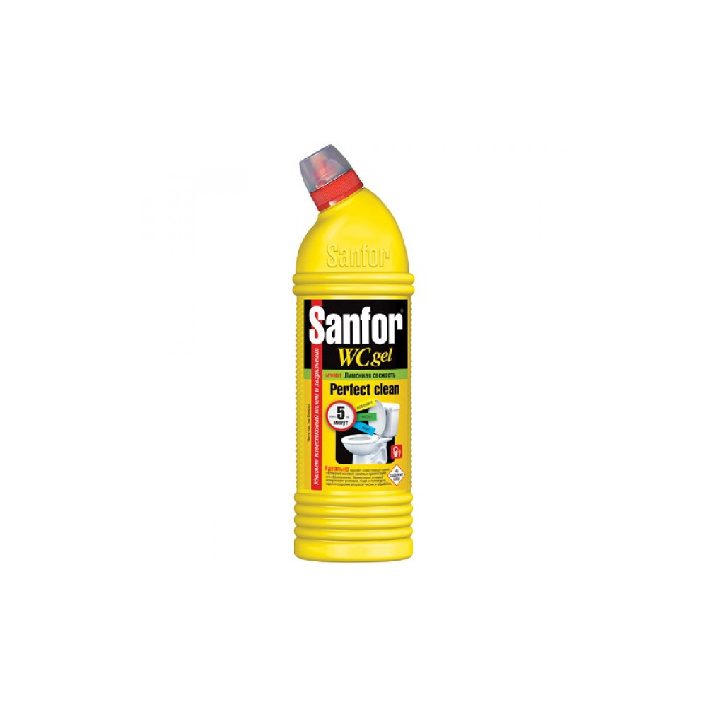 Гель для чистки и дезинфекции sanfor lemon fresh 1000 мл