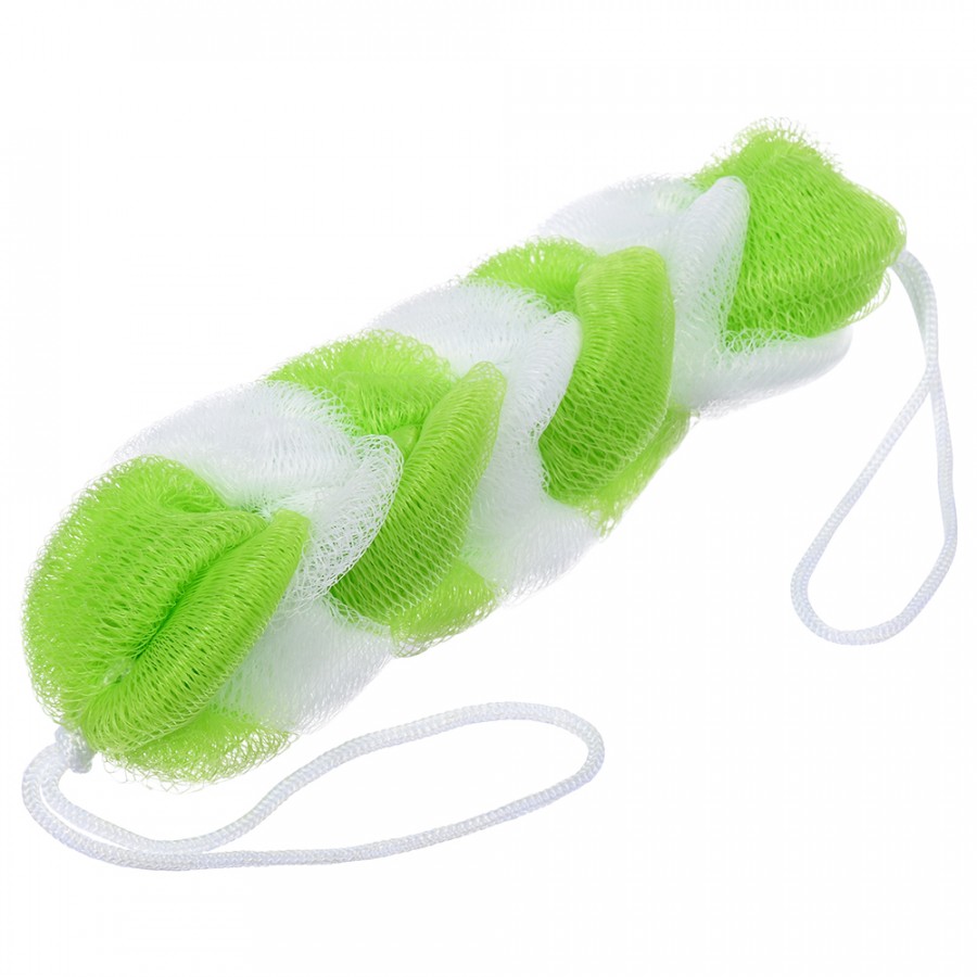 Мочалка для душа с ручкой, 42x5 см, 5 цветов, бренд БШ