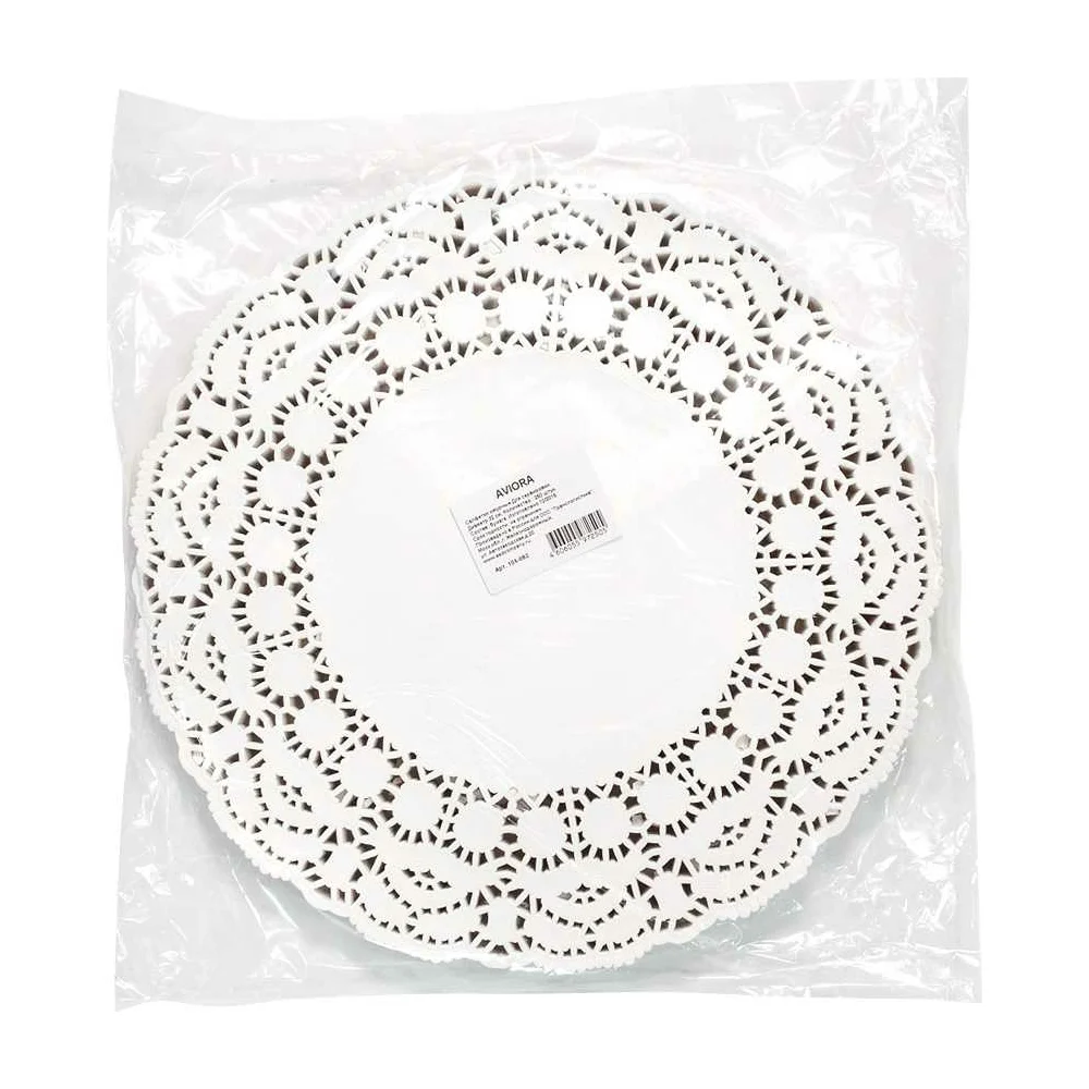 ажурные бумажные салфетки 32 см, 250 штук, aviora