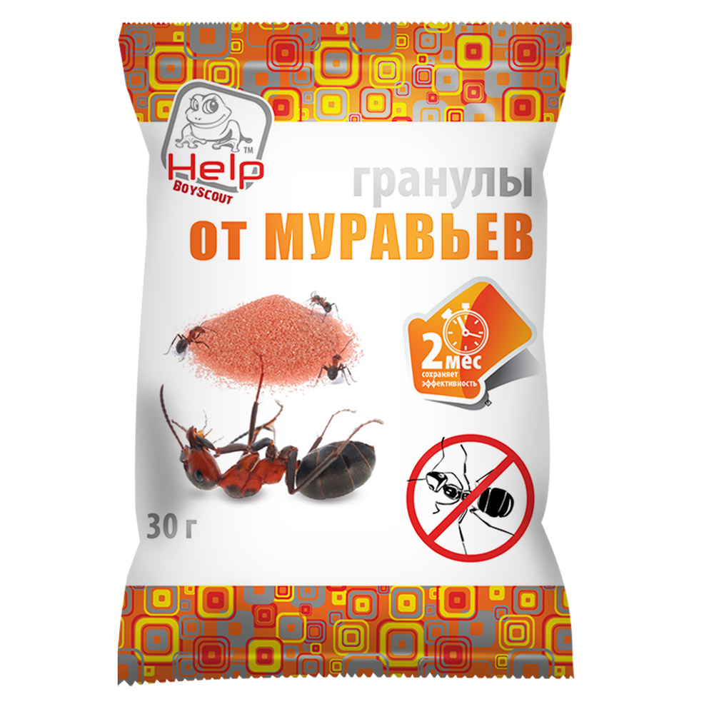 Гранулы от муравьёв HELP в пакете, 30 г, дисплей бокс 320 80