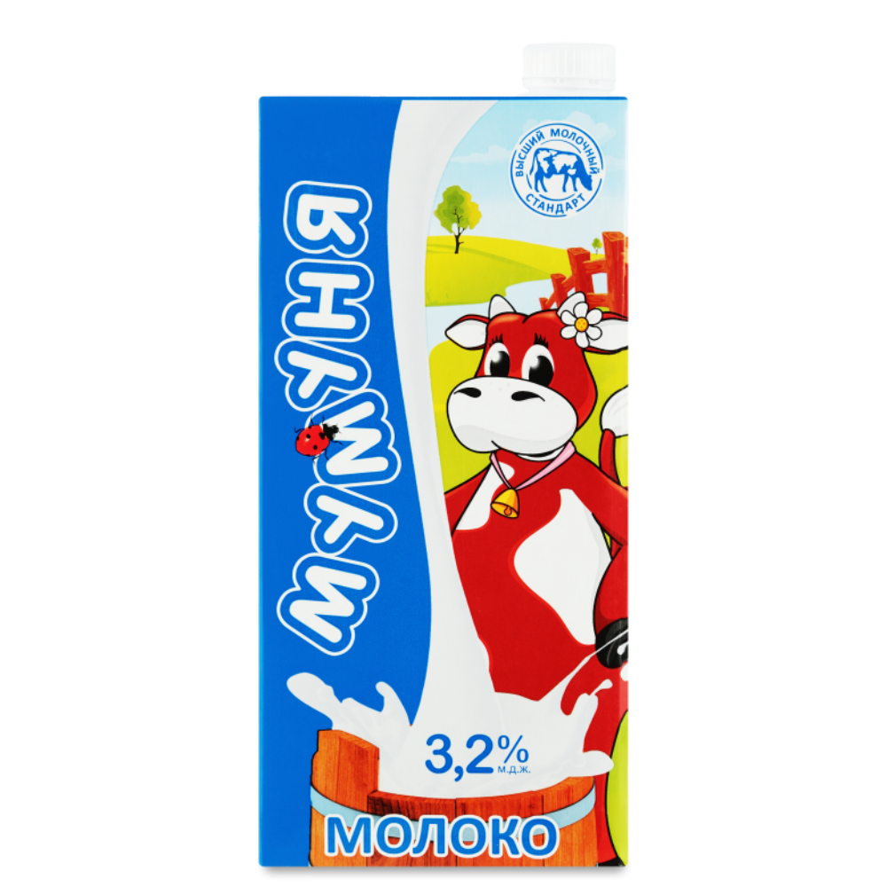Молоко мумуня слим 3,2% 1 л (упаковка 12 шт)